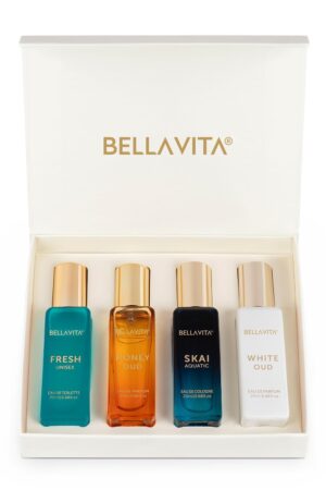 Bella Vita | Parfum 4x20 ml Coffret cadeau de parfum unisexe longue duréE pour homme et femme |