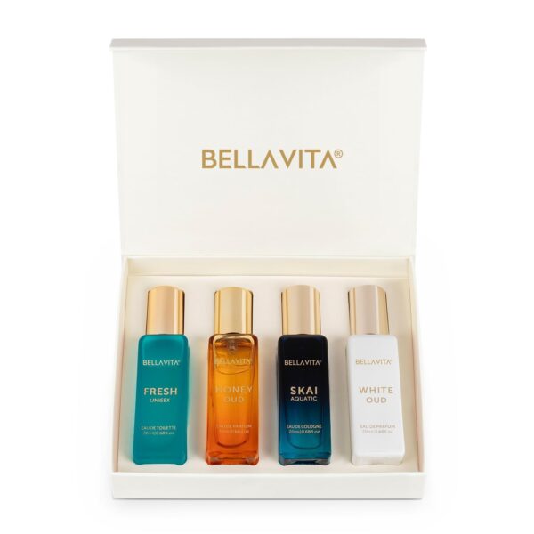 Bella Vita | Parfum 4x20 ml Coffret cadeau de parfum unisexe longue duréE pour homme et femme |