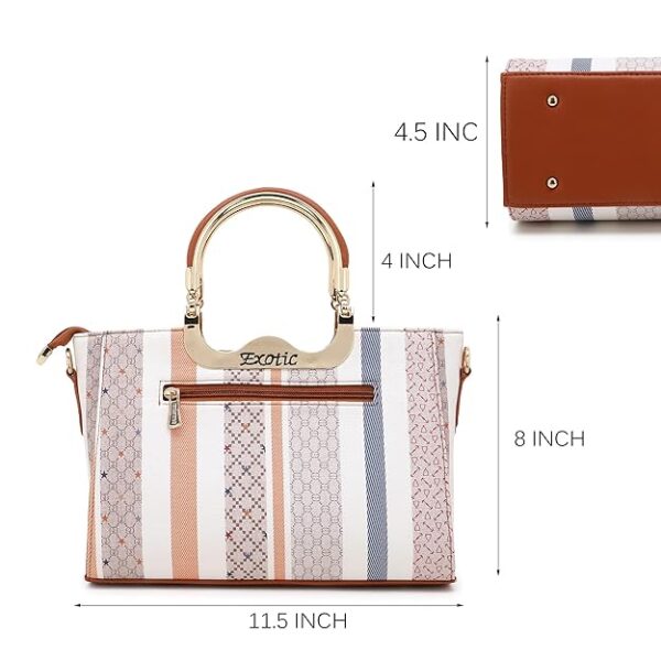 Sac bandoulière/sac à main pour femme à motif à rayures EXOTIC – Image 5